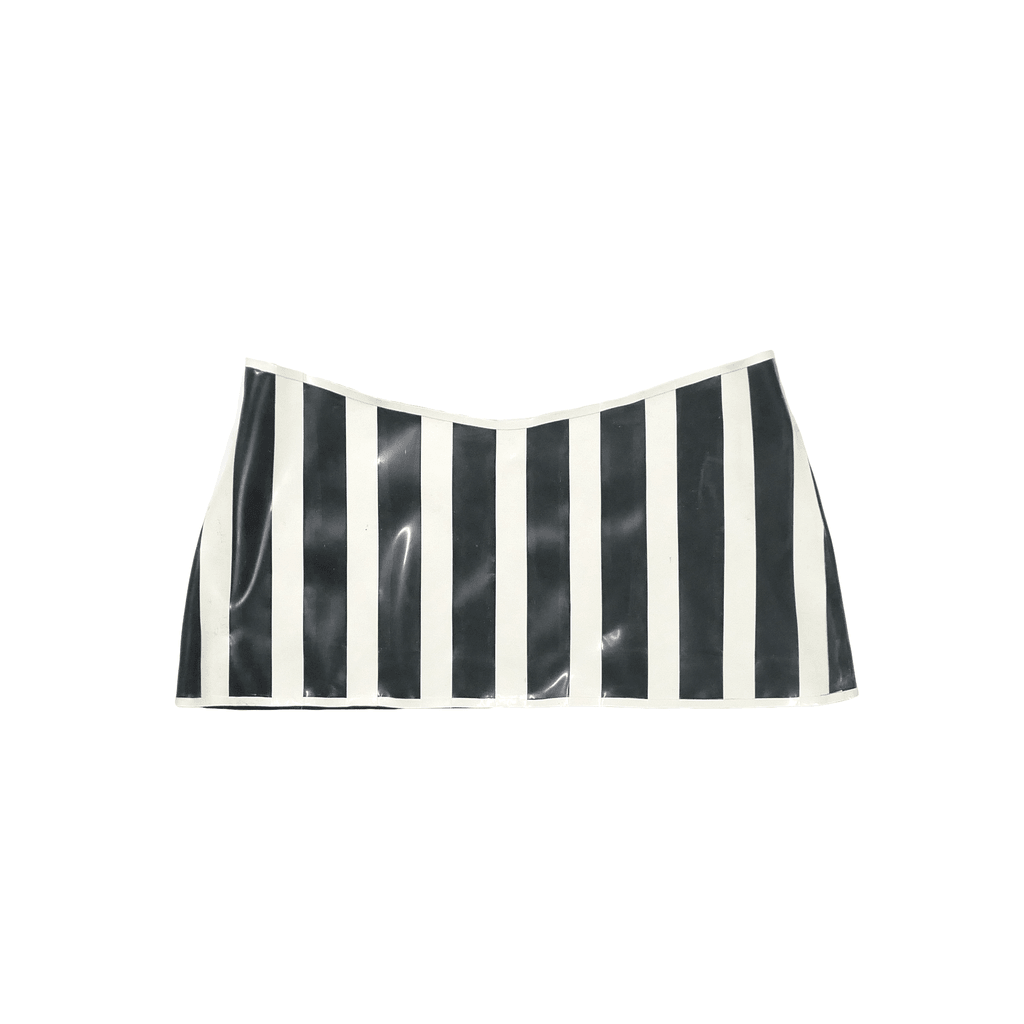 Latex Stripes Mini Skirt