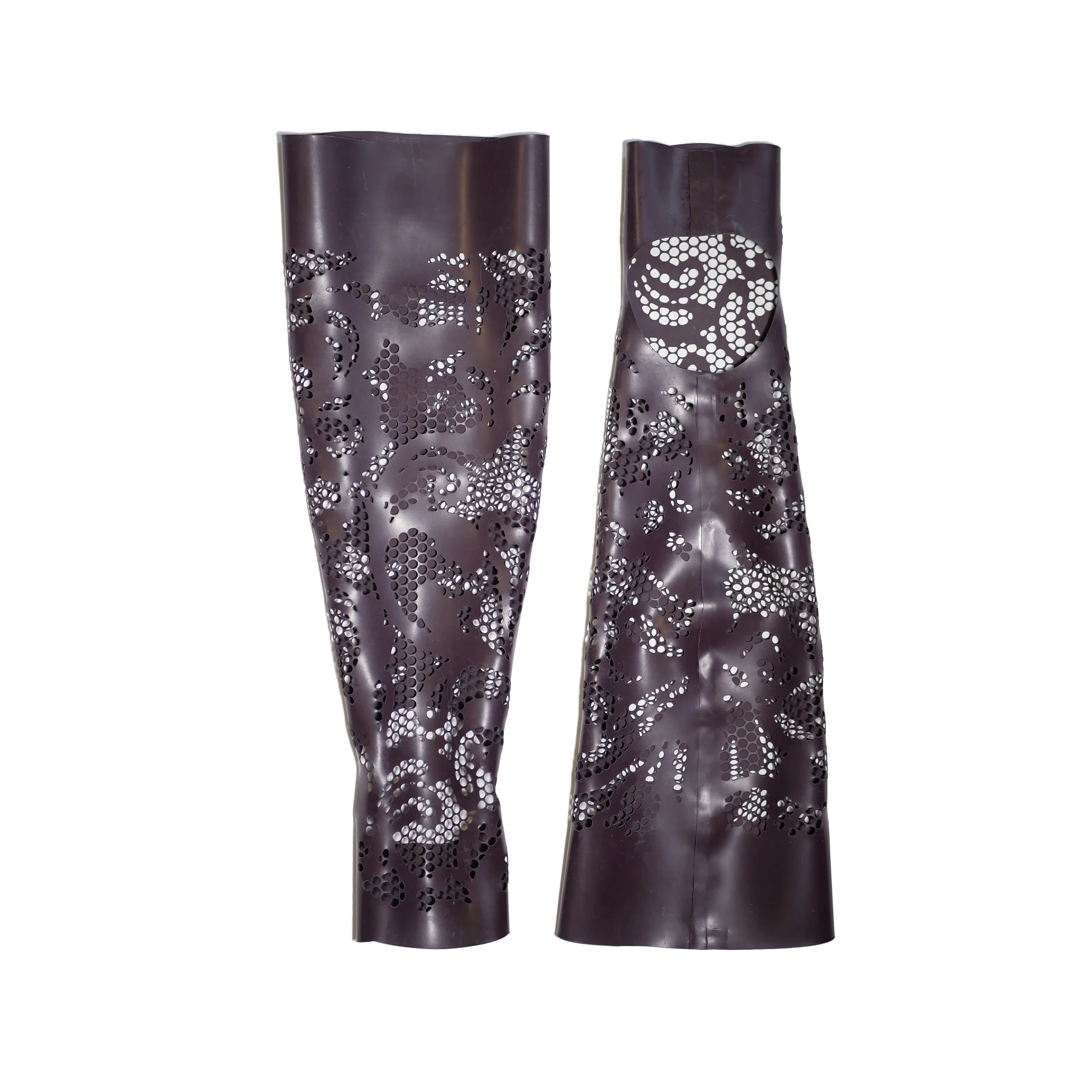 Latex Lace Knee-High Stockings