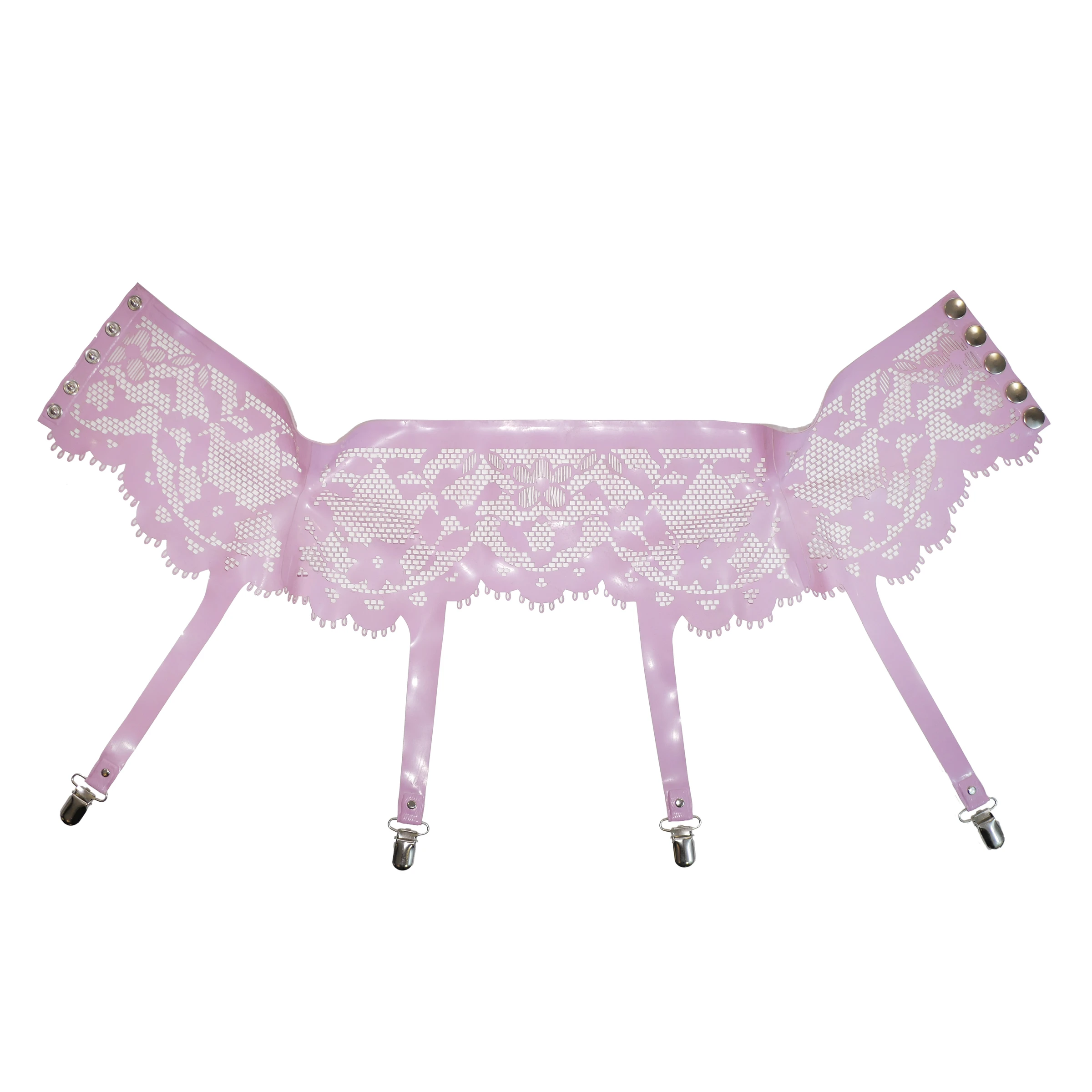 Latex Lace Garter Belt