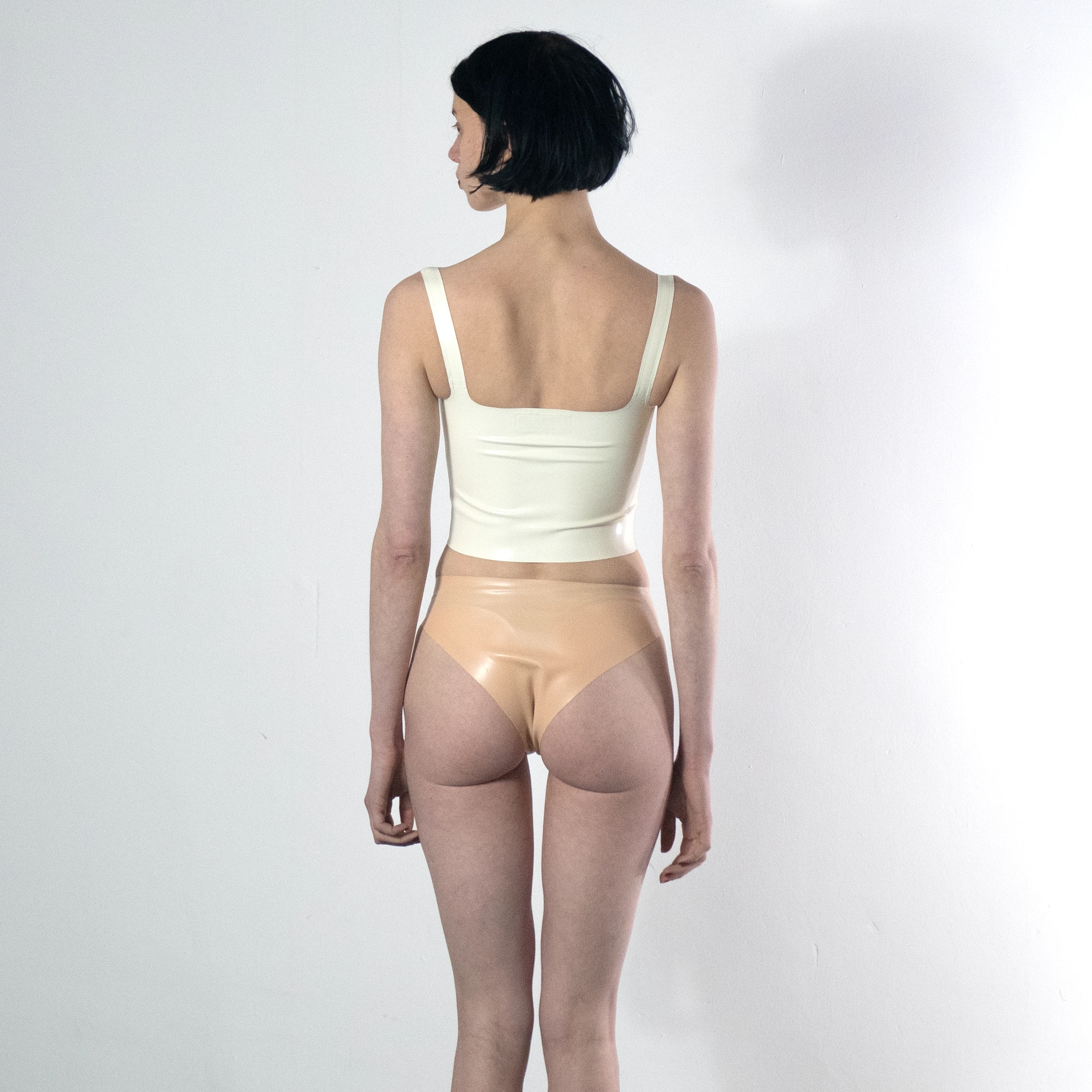 Latex Pique Nique Top Egg White