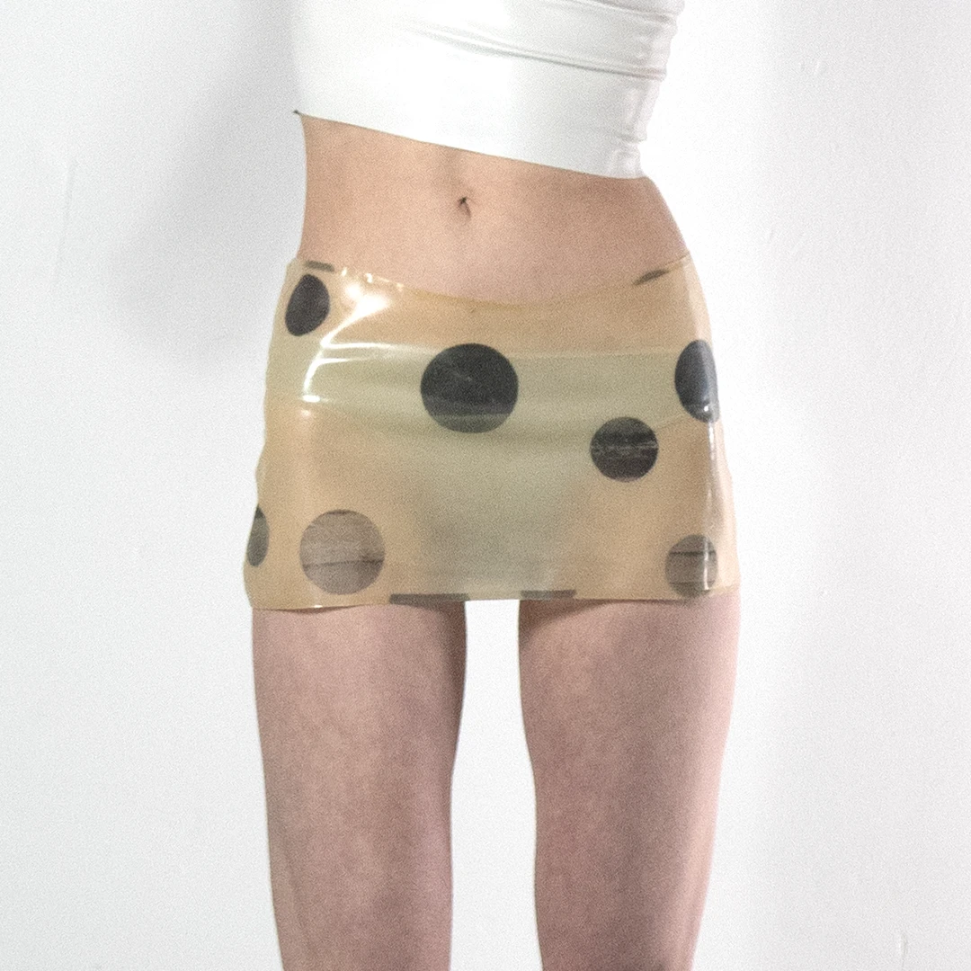 Latex Dots Mini Skirt