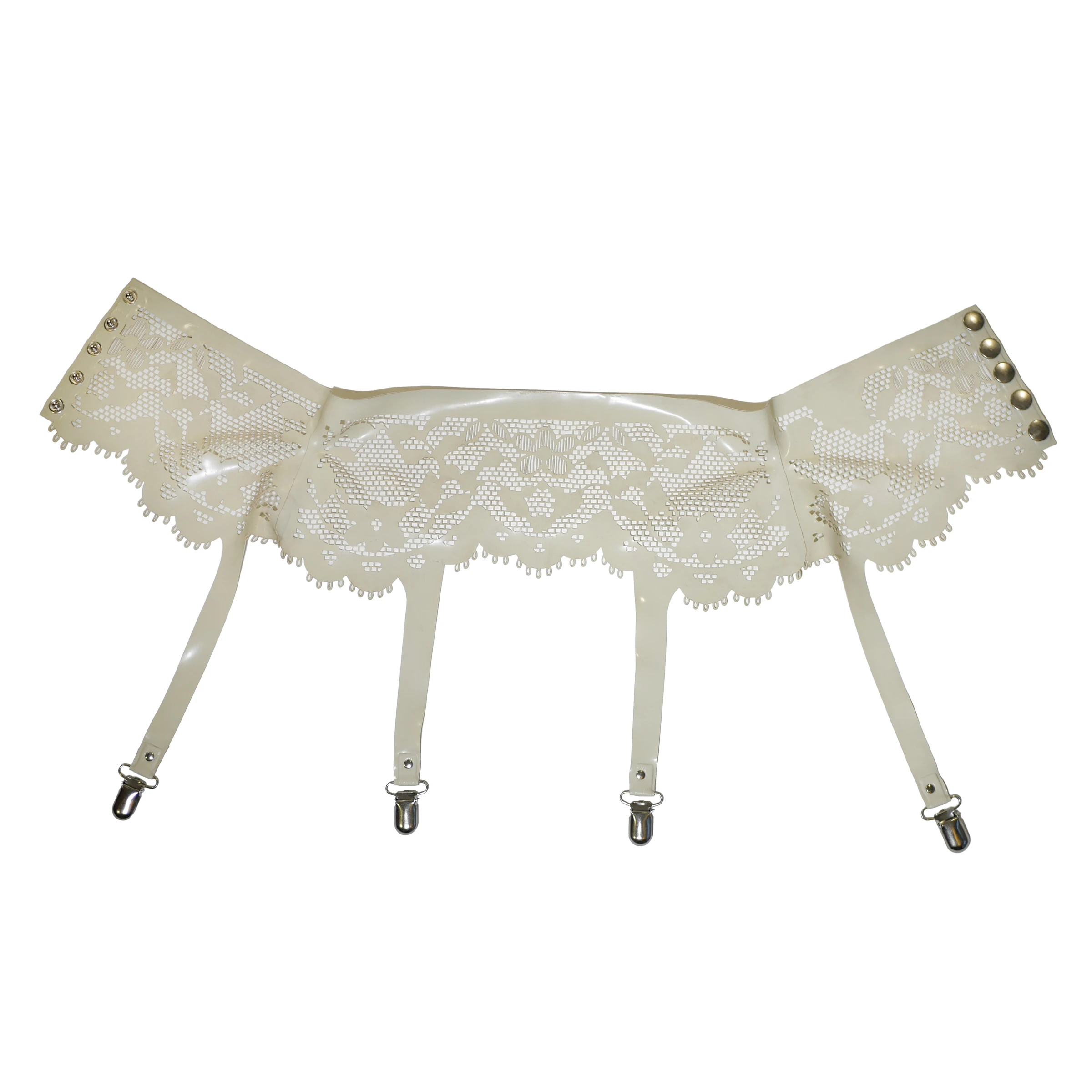 Latex Lace Garter Belt