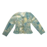 Latex Denim Flared Jacket