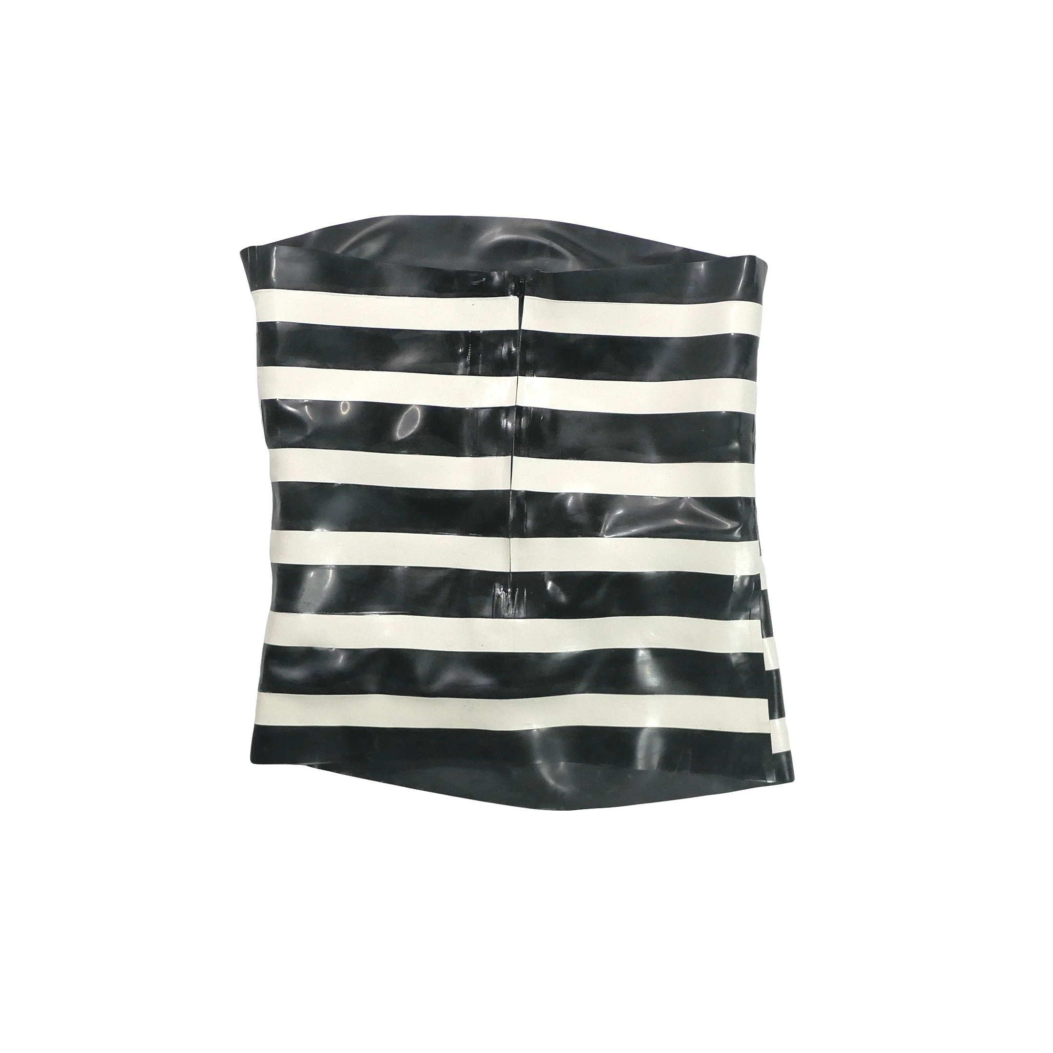 Latex Stripes Tube Top