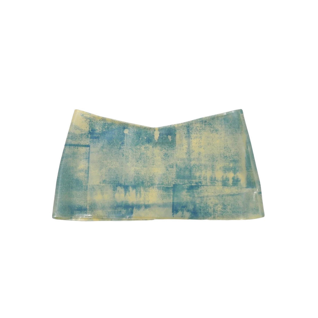 Latex Denim Mini Skirt