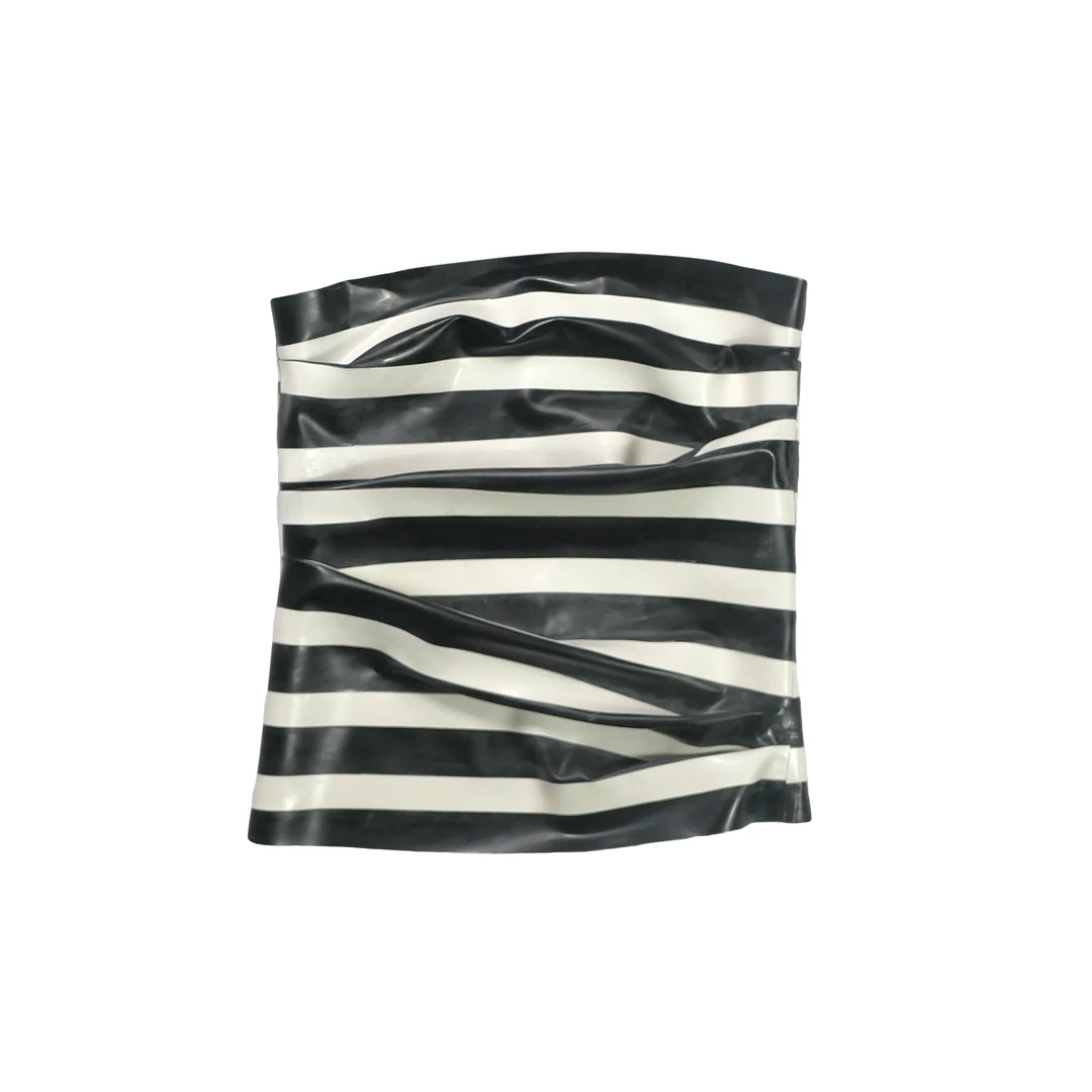 Latex Stripes Tube Top