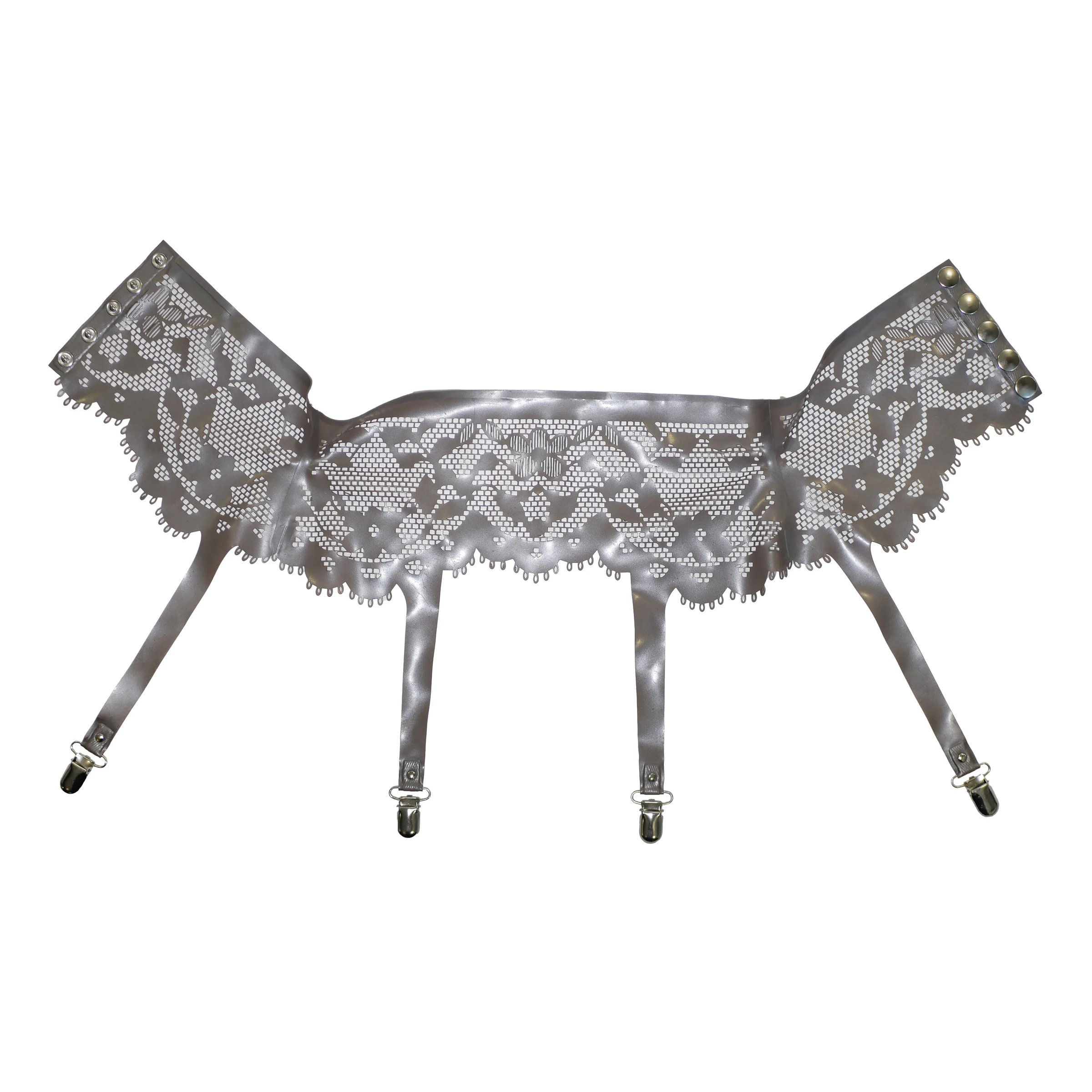 Latex Lace Garter Belt